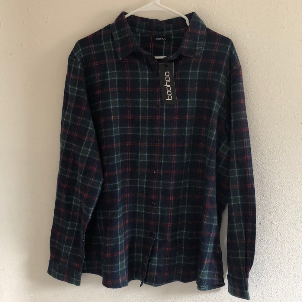 Plus Annie Checked Oversized Shirt